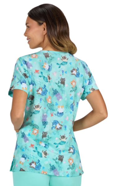Koi Artists Series Scrub Estampado 1122PRA Purrmaids - Image 2