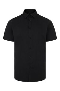 Velilla Camisa Stretch MC Hombre 405016S Negro