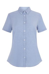 Velilla Camisa Oxford MC Mujer Celeste