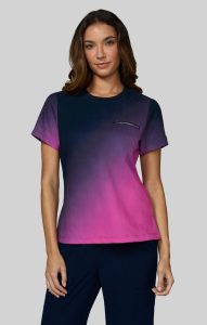 Koi Solis Scrub Top 1144PR Navy/Hibiscus