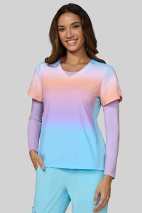Koi Lite Scrub Top 370PR Rainbow Ombre