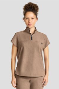 Healing Hands Quest Scrub Top HH752 Desert Taupe