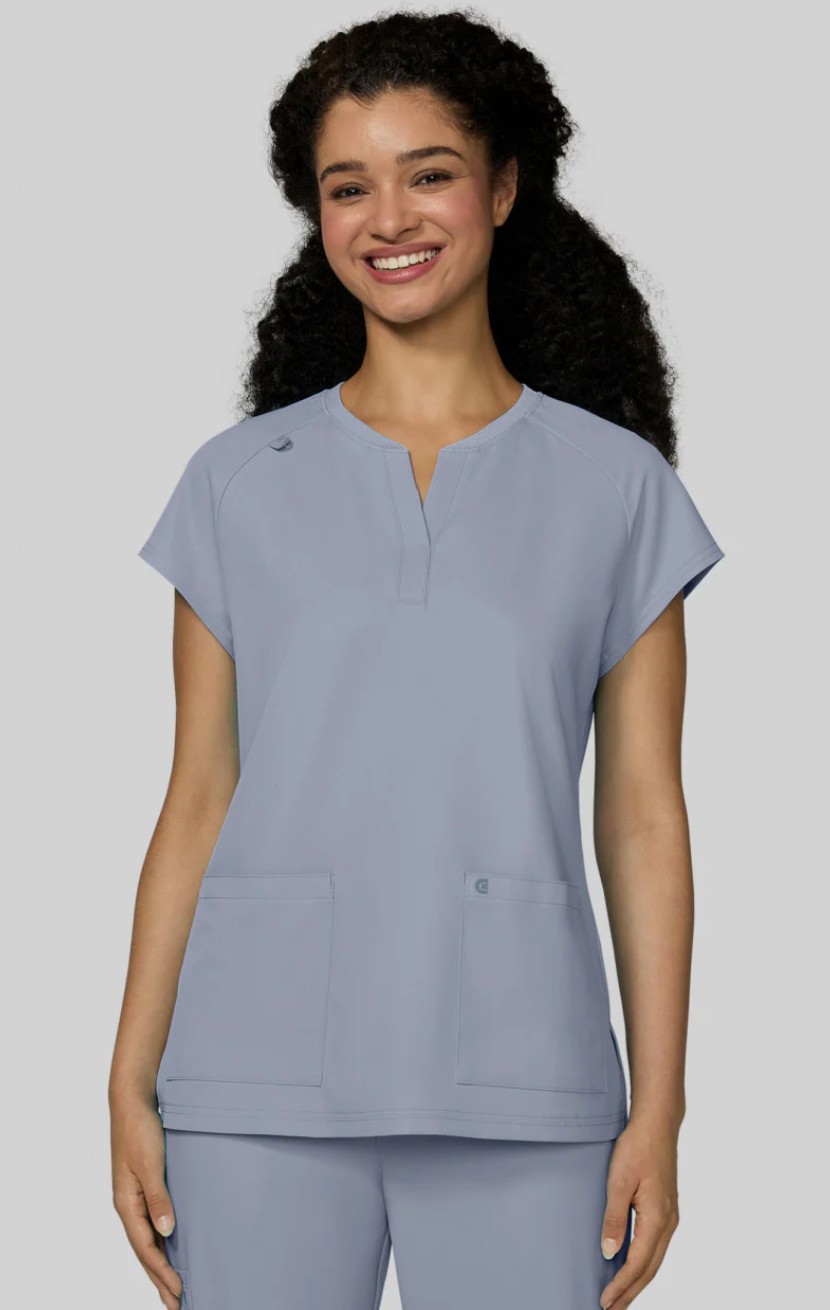 Koi Cureology Scrub Top C102 Platinum Grey