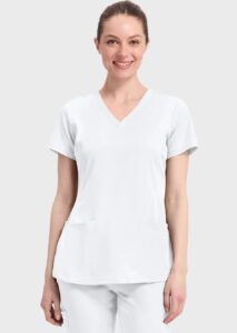 Healing Hands Works Scrub Top 2500 White