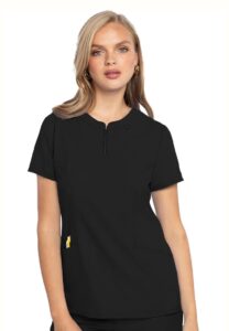 Med Couture Insight Scrub Top MC609 Black