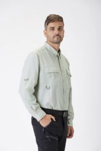 WorkTeam Camisa Safari ML B8500 Verde Topo
