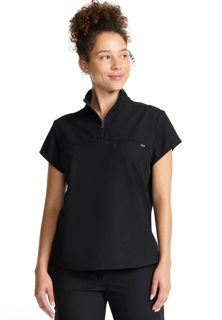 Healing Hands Quest Scrub Top HH752 Black - Image 2