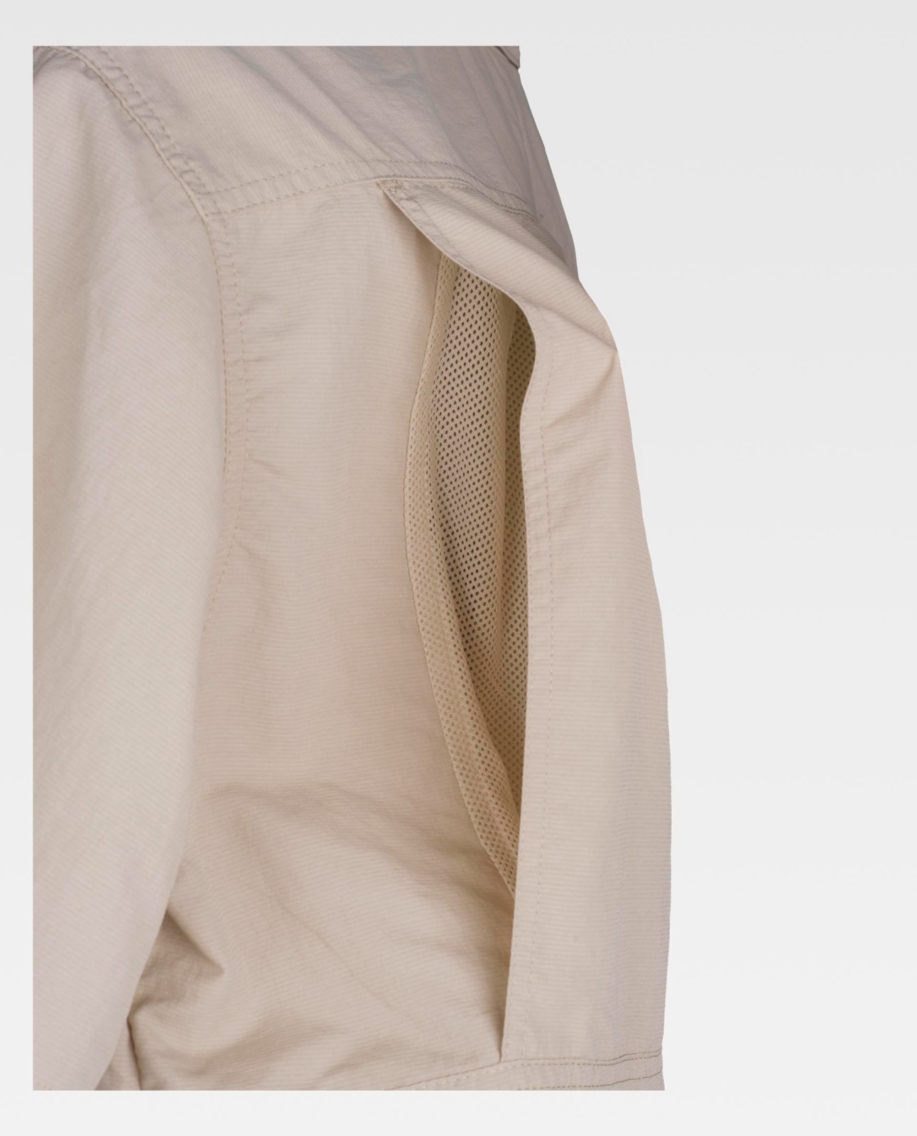 WorkTeam Camisa Safari ML B8500 Beige - Image 6