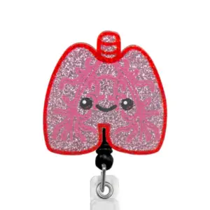 sassybadge Portagafete Dazzlers Lungs ID Badge Reel