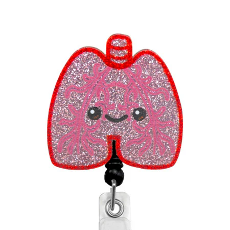 sassybadge Portagafete Dazzlers Lungs ID Badge Reel