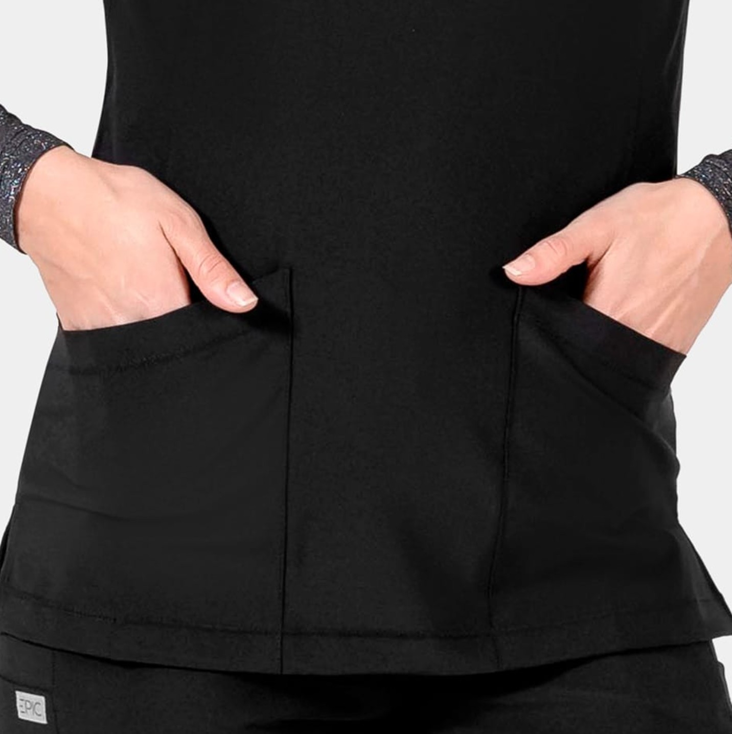 EPIC Scrub Top 4801 Black - Image 3