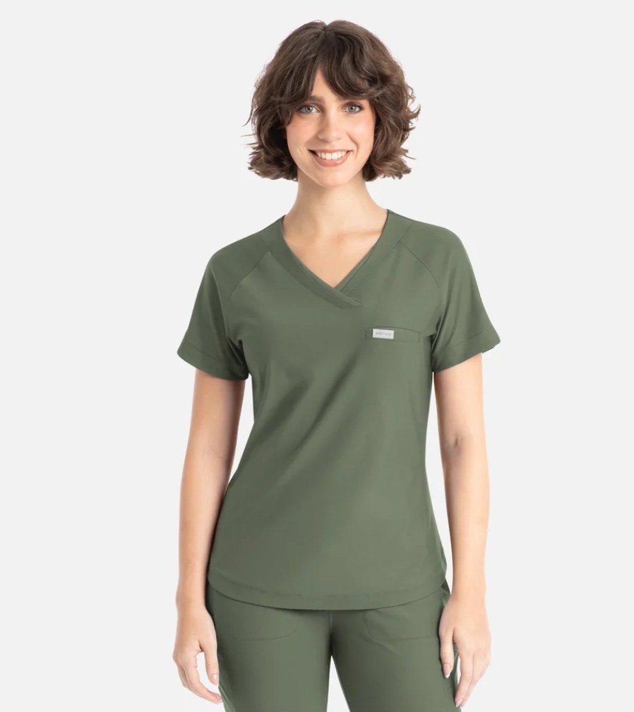 Maevn Embrace Scrub Top 2502 Olive