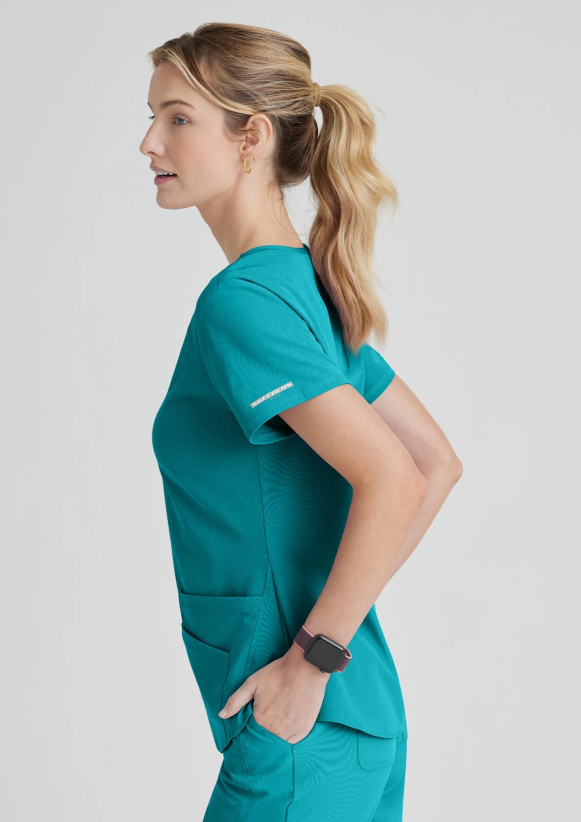 Skechers Scrub Top SK101 Teal - Imagen 4