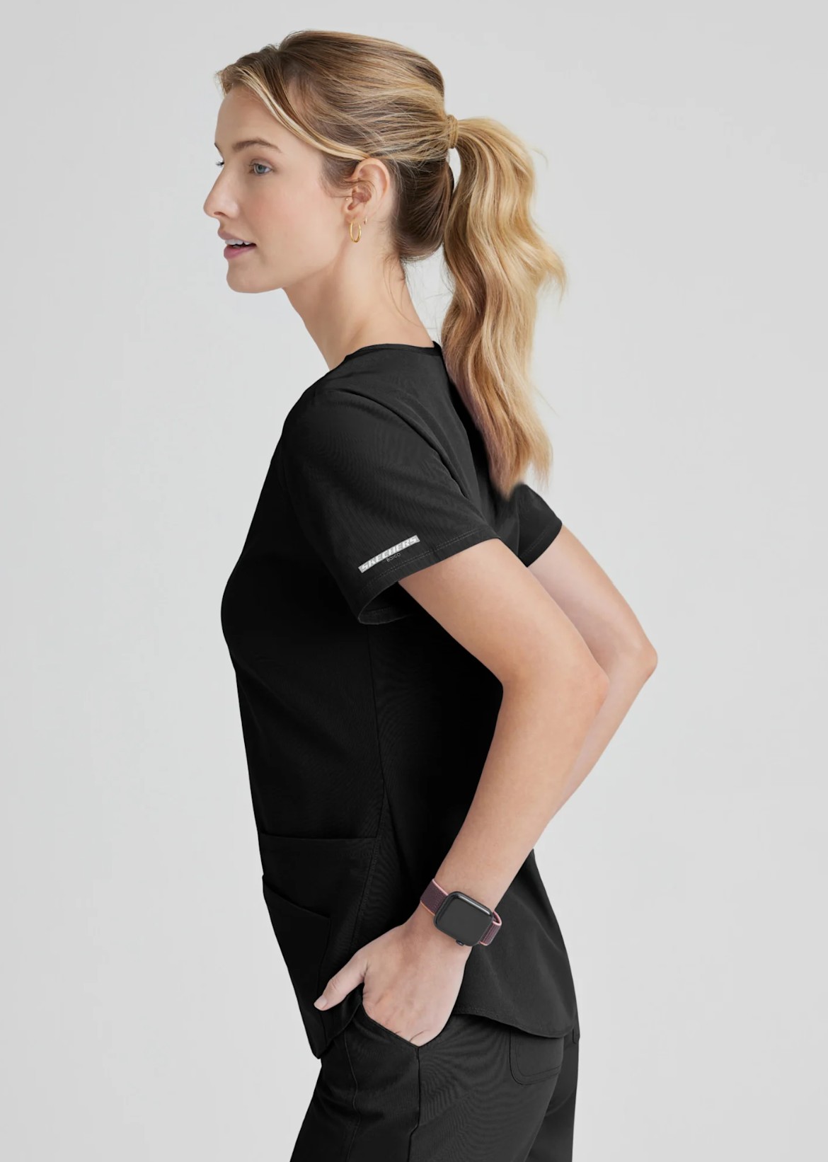 Skechers Scrub Top SK101 Black - Imagen 3
