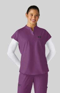 Koi Basics Scrub Top 1093 Heather Violet