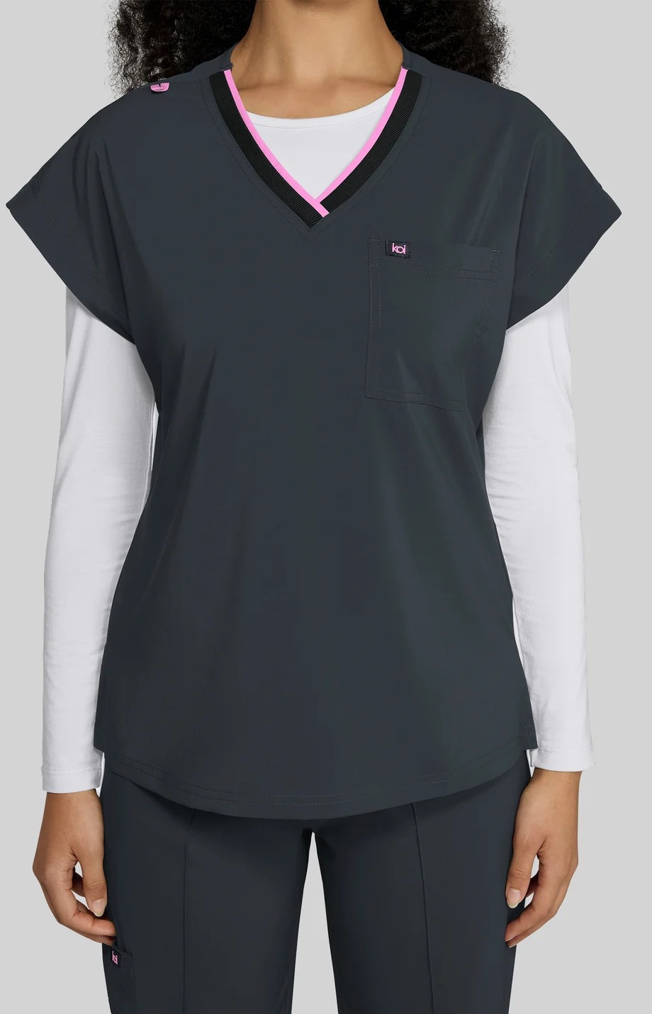 Koi Basics Scrub Top 1145 Charcoal
