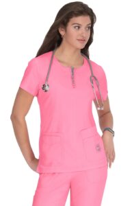 Koi Scrub Top 317 Peony Pink